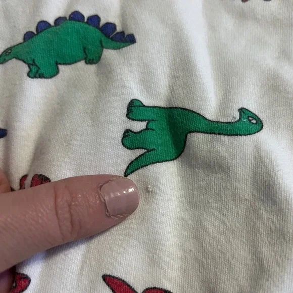 Vintage Driving Force Kids Dinosaur Print Turtleneck Shirt White Cotton Size 5** - Picture 12 of 12